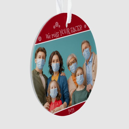 Funny Covid Photo On Manque Vos Visages Rouge (devant)