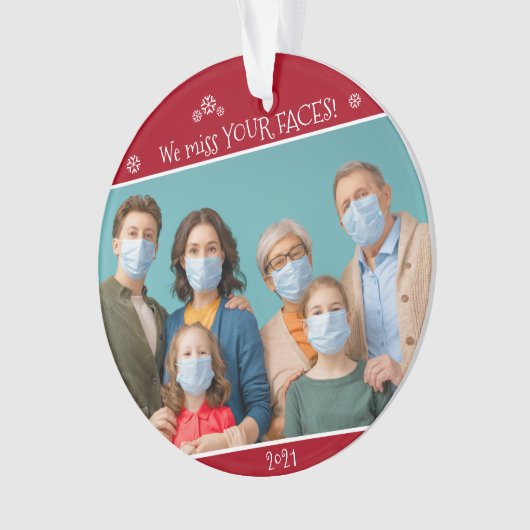 Funny Covid Photo On Manque Vos Visages Rouge (devant)