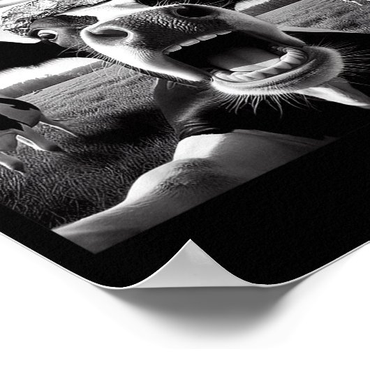 Funny Cow Abduction By Ufo Selfie - Hilarious Alie Poster (Hoek)