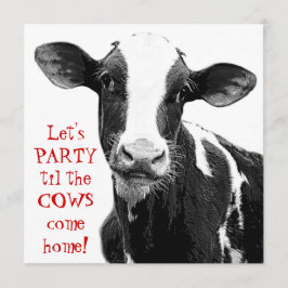 Funny Cow Bachelorette Party of Girl's Night Out Kaart