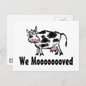 Funny Cow Changement d'adresse Carte postale (Devant / Derrière)
