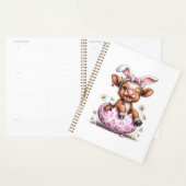 Funny Cow Easter Rabbit Cute Highland Cows Lover E (Devant avec enveloppe)