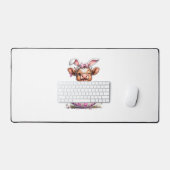 Funny Cow Easter Rabbit Cute Highland Cows Lover E (Clavier et souris)