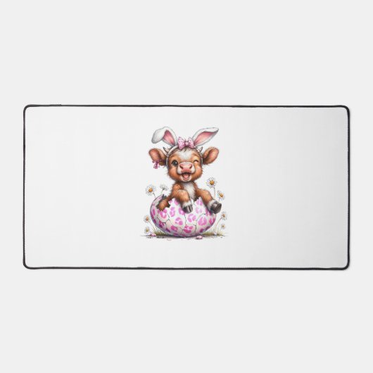 Funny Cow Easter Rabbit Cute Highland Cows Lover E (Recto)