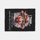 Funny Cow I Think I'm Gonna Get On Someone's Nerve Fleece Deken (Voorkant (Horizontaal))