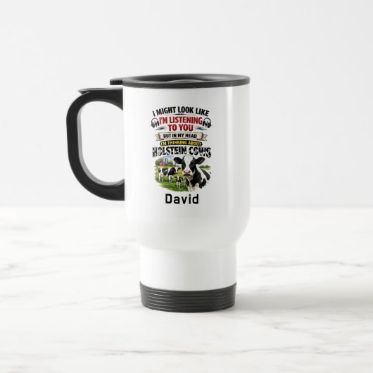 Funny Cow Mug – Thinking About Holstein Cows (Gauche)