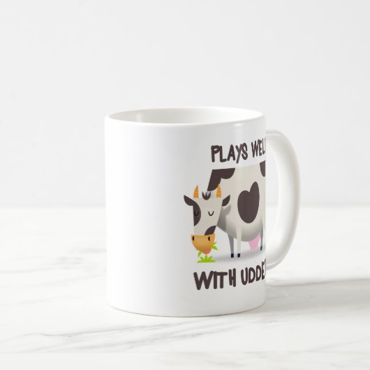 Funny Cow Pun Coffee Mok (Voorkant rechts)