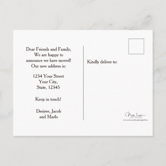 Funny Cow Rustic Country Boerderij Moving Aankondigingskaart (Achterkant)