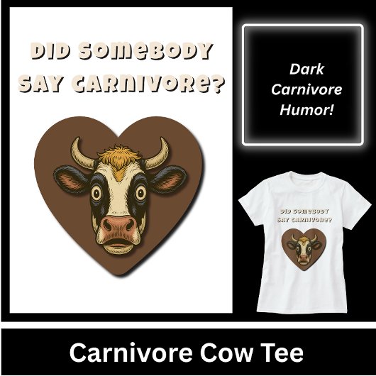 Funny Cow Steak Meat Lover Gift T-shirt