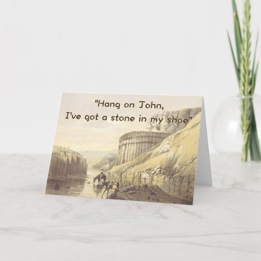 Funny Cowboy Carte d'anniversaire Humoristique Wes (Devant)