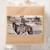Funny, , Cowboy, Eigen Wijnlabel Etiket (Insitu)