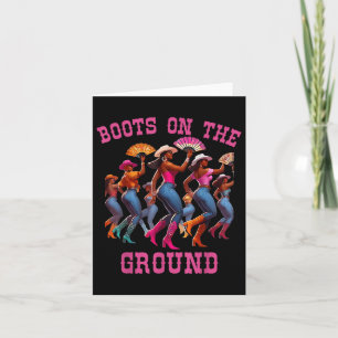Funny Cowgirl Boots Bling Women Gift Cute Love Cou Kaart