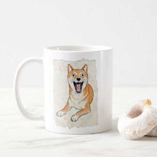 Funny Coworker Gift - Internal Screaming Shiba Inu Koffiemok