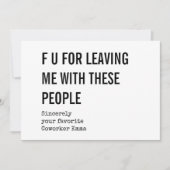 Funny Coworker Goodbye Pensioen Kaart (Voorkant)