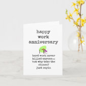 Funny Coworker Jubileum Kaart (Gele Bloem)
