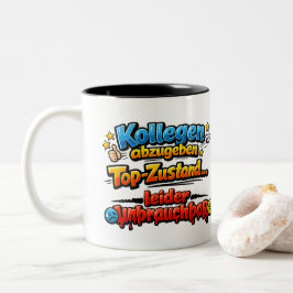 Funny Coworker Quote – Office Humor Design Tweekleurige Koffiemok