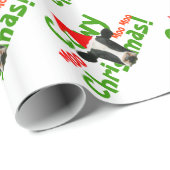 Funny Cowy Kerstkerstman Pattern Cadeaupapier (Rol Hoek)