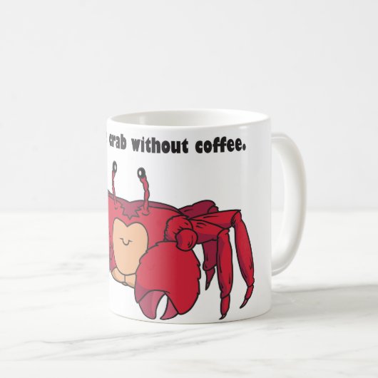 Funny Crab Coffee Mok (Voorkant rechts)