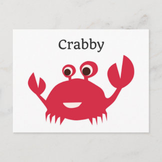 Funny Crab Grumpy Briefkaart