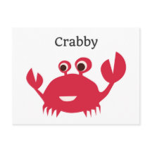 Funny Crab Grumpy Briefkaart