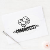 Funny Crab Ovale Sticker (Envelop)