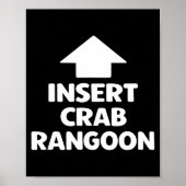 Funny Crab Rangoon Apparel _ Hilarious Foodie Poster (Voorkant)