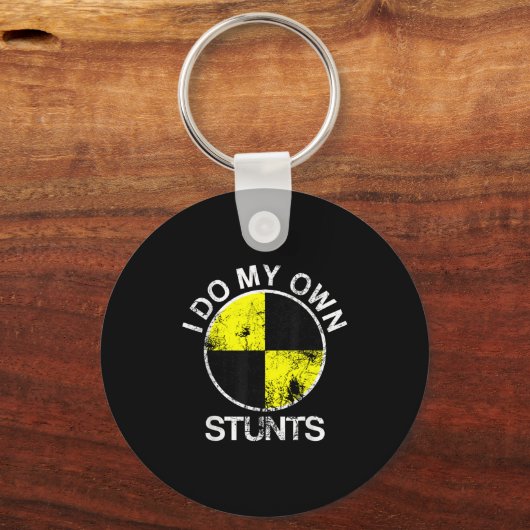 Funny Craest Dummy I Do My Own Stunts Sleutelhanger (Voorkant)