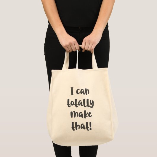 Funny Crafter en DIY Gezegde Brush Lettering Tote Bag (Voorkant (product))