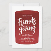 Funny Cranberry Friendsgiving Invitation Kaart (Voorkant)