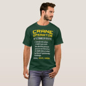 Funny Crane Operator Definition Construction T-shirt (Voorkant volledig)