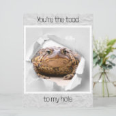 Funny crapaud valentines carte de jour (Debout devant)