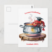 Funny Crawfish Graduation Briefkaart (Voorkant / Achterkant)