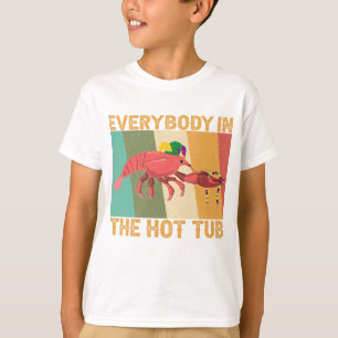 Funny Crawfish Mardi graast iedereen in de hotline T-shirt