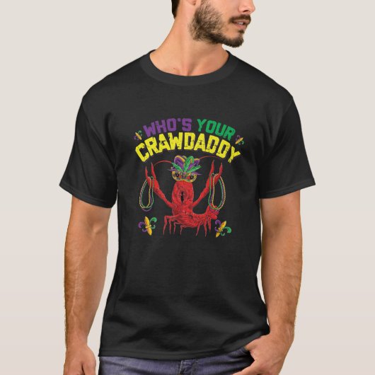 Funny Crawfish Mardi Gras S. T-shirt (Voorkant)