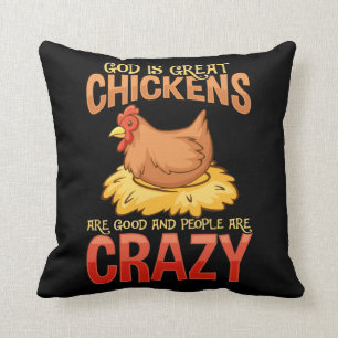 Funny Crazy Chicken Lover Gift Hen Humor Kussen