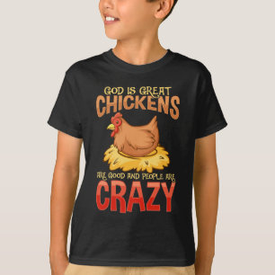 Funny Crazy Chicken Lover Gift Hen Humor T-shirt
