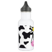 Funny Crazy Cow Bull op Dairy Cow Print Pattern Waterfles (Links)