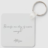 Funny Crazy Dog Lady Sleutelhanger (Achterkant)