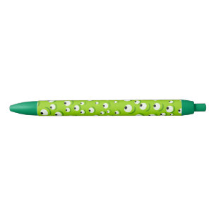 Funny Crazy en Curious Green Eyed Monster Blauwe Inkt Pen