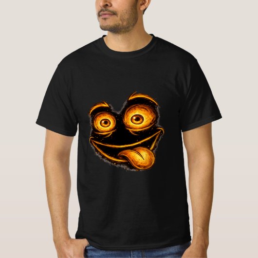 Funny Crazy Face Graphic T-Shirt for Men (Devant)