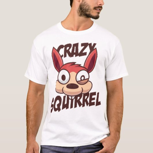 Funny crazy squirrel t-shirt (Voorkant)