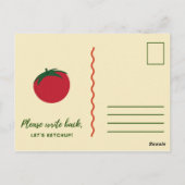 Funny Cream and Red Tomates Briefkaart (Achterkant)