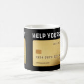 Funny Credit Card Coffee Mug (Devant droit)