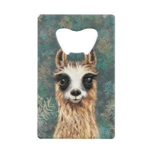 Funny Credit Kaart flesopener Curious Llama Kredietkaart Flessenopener