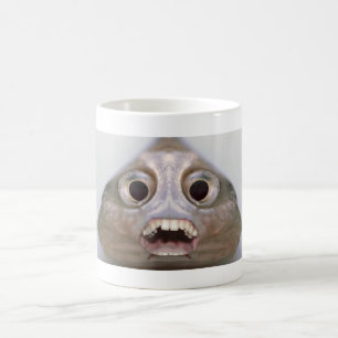 Funny Creepy Fish Head Monster Coffee Mok