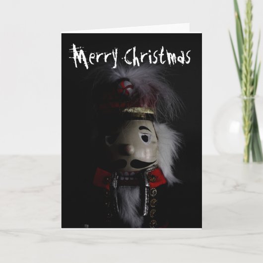 Funny Creepy Nutkraker Feestdagen Kaart (Voorkant)