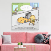 Funny Creepy Toaster Canvas afdrukken (Insitu (Woonkamer))