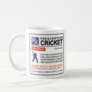 Funny Cricket Mok Prescription Design Cricket Fan