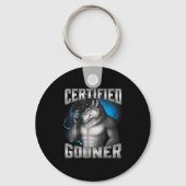 Funny Cringe Sigma Wolf Certified Gooner  Sleutelhanger (Voorkant)