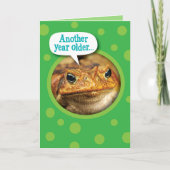 Funny Croaking Toad Birthday Greeting Kaart (Voorkant)